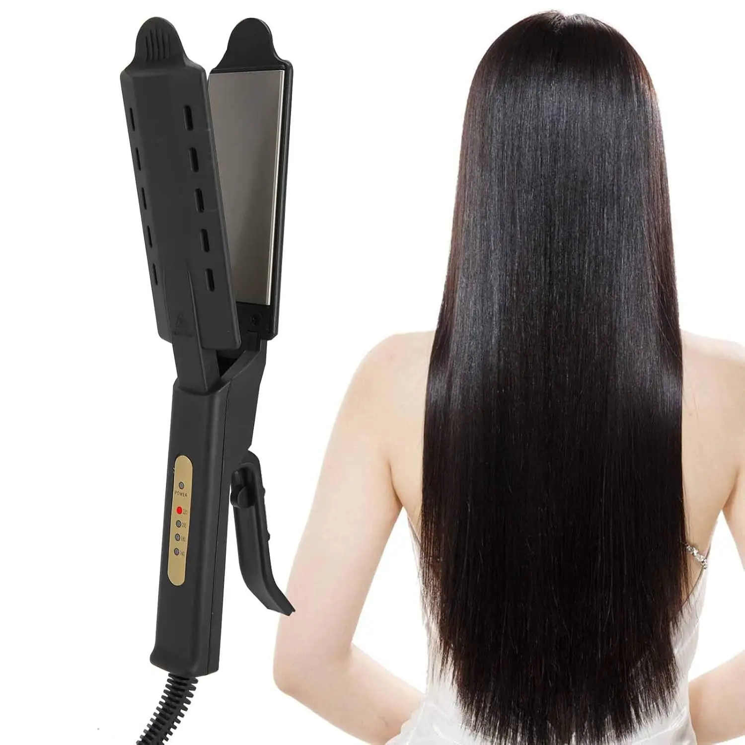 Hair Straightener , 29 x 11 x 4 . 5cm Alloy Flat Iron Hair Straightener for Any Hair Type