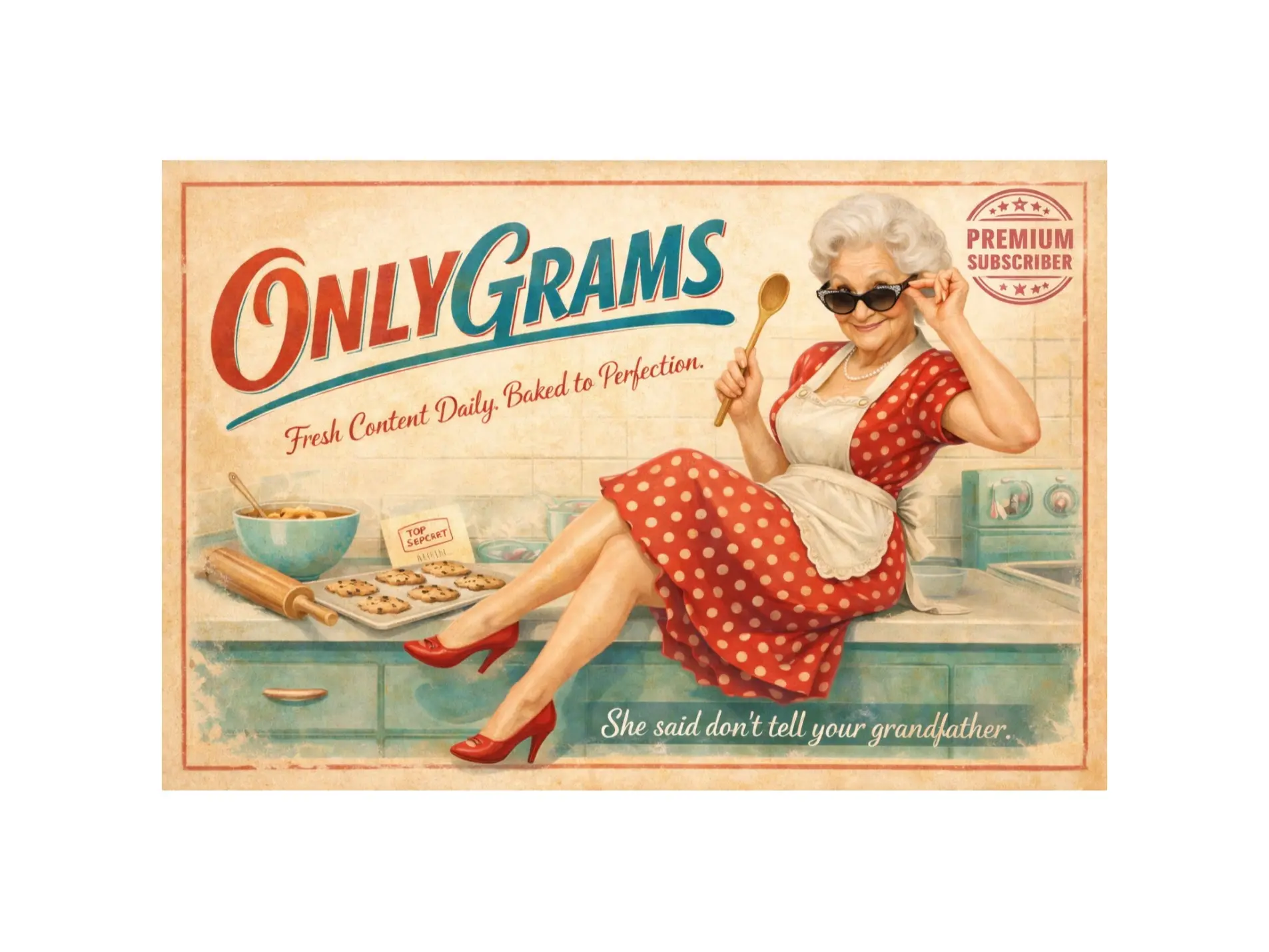 Prank Postcard – “OnlyGrams Premium” – Funny Anonymous Subscription Gag Mail