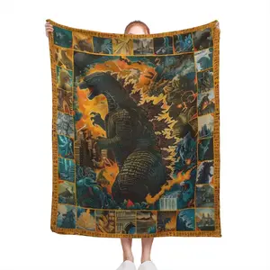 Frogs with Purple Flowers HD Print, Thin Polyester Blanket, All-Season, Cozy Outdoor Camping, Sofas, Beds, Living Room, Soft Shawl, Air-Conditioned, Bed Sheet, Travel, Birthday Gift, Machine Washable