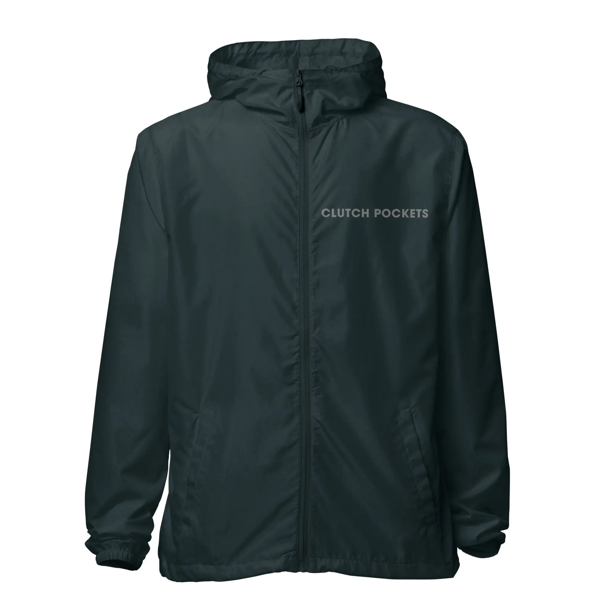 Classic Navy CLUTCH POCKETS lightweight zip up windbreaker jacket Fabric Menswear Zipper Coats Elastic Mesh Polyester Tops Underwear Man