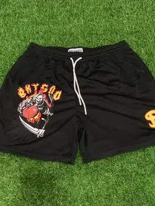 American Bktsqd Summer Gym Shorts, High Street Loose Fit Casual Training, Breathable Quick-Dry Basketball Pants for Men