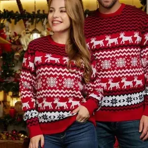 2025 Winter Christmas Sweaters for Women & Men – Warm, Thick, Soft Jacquard Knit Pullovers, Couples Matching Outfits, Family Look