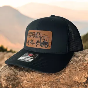 Forklift Certified Funny Trucker Hat with Mesh Back and Adjustable Snap Closure