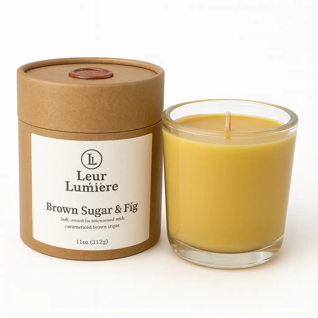 Leur Lumiere Candle Co. Brown Sugar & Fig Luxury scented candle