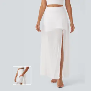 Halara Mid Rise 2-in-1 Split Maxi Dance Skirt with Side Pocket