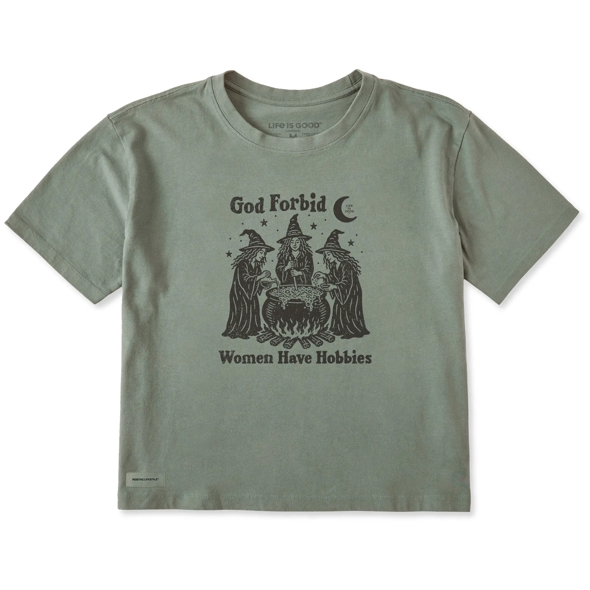 Women's God Forbid Witches Have Hobbies Short Sleeve Crusher Boxy Tee