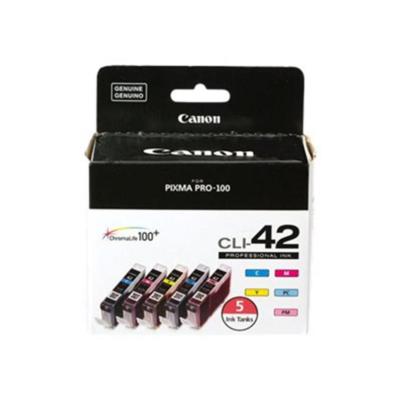 Canon CNM6385B010 5-Color CMYK Ink Cartridge Refills Value Pack, 0.45 lbs, Compatible with Pixma Pro 100 Printer