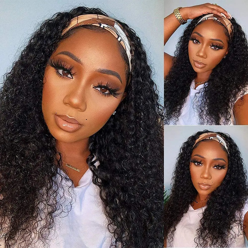 headband wig kinky curly