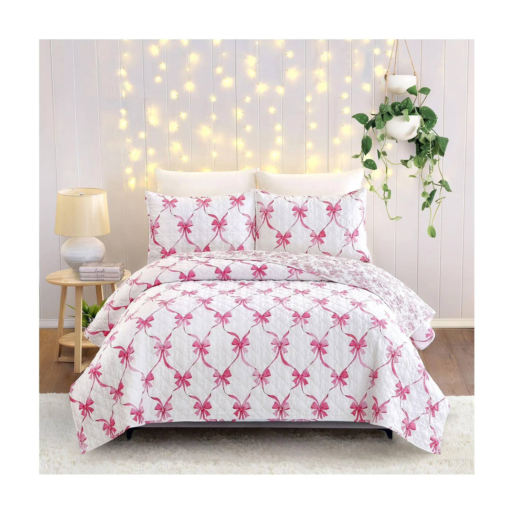 Modern Heirloom Abigail Bow Reversible Twin Quilt Set Modern Heirloom Abigail Bow Reversible Twin Quilt Set