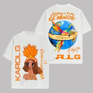 Viajando Por El Mundo Tour 2026 Graphic Tee, Latin Pop Reggaeton Fan Merch Shirt, Bichota Season Streetwear T-Shirt, Vintage Concert Outfit