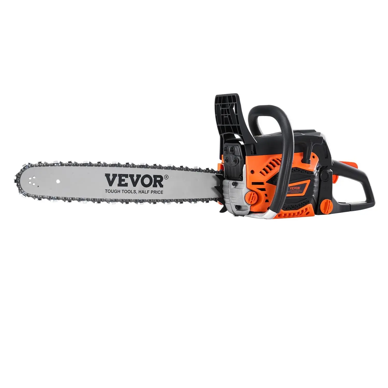 Gas Powered 20-in 58 CC High-Strength Steel Chain Chainsaw Full Kit, 3.22HP 2.4kW/8500 RPM Handheld Petrol Saw with Built-in Shock Absorber, Chain Oil Tank for Tree Felling, Lower Maintenance Costs, 20 Inch-58 Cc