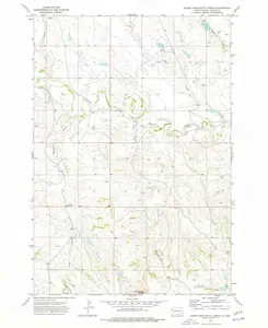 Deers Ears Butte North South Dakota USGS Topographic Quadrangle Map, 1973, 1:24000