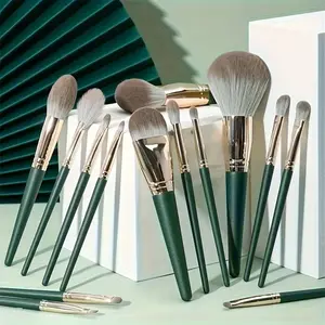 14-Piece Makeup Brush Set, Soft Nylon Bristles, Foundation Brush, Eyeshadow Brush, Multi-Function Makeup Brush, Travel Set, Cosmetic Brush Set