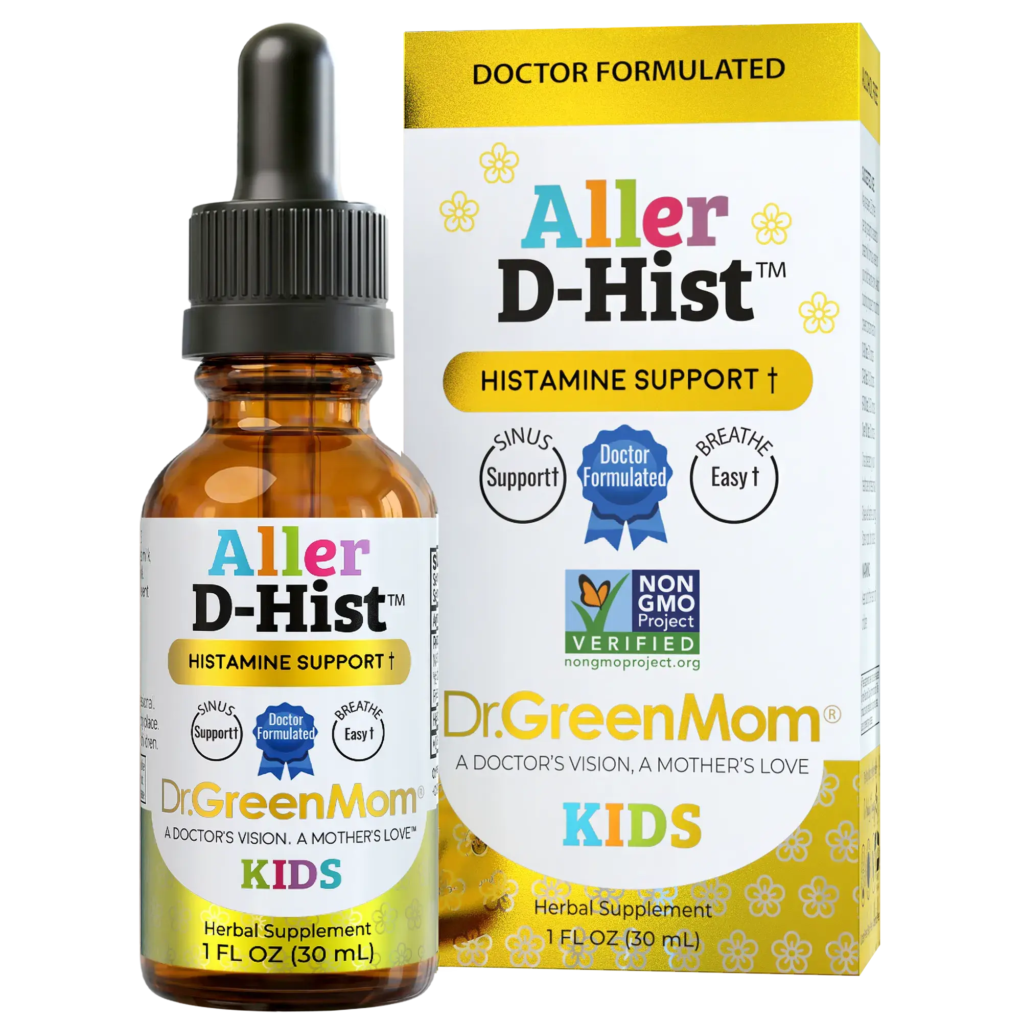 Dr. Green Mom Aller D-Hist Liquid Drops - Herbal Histamine Support Supplement with Premium Quality Herbs