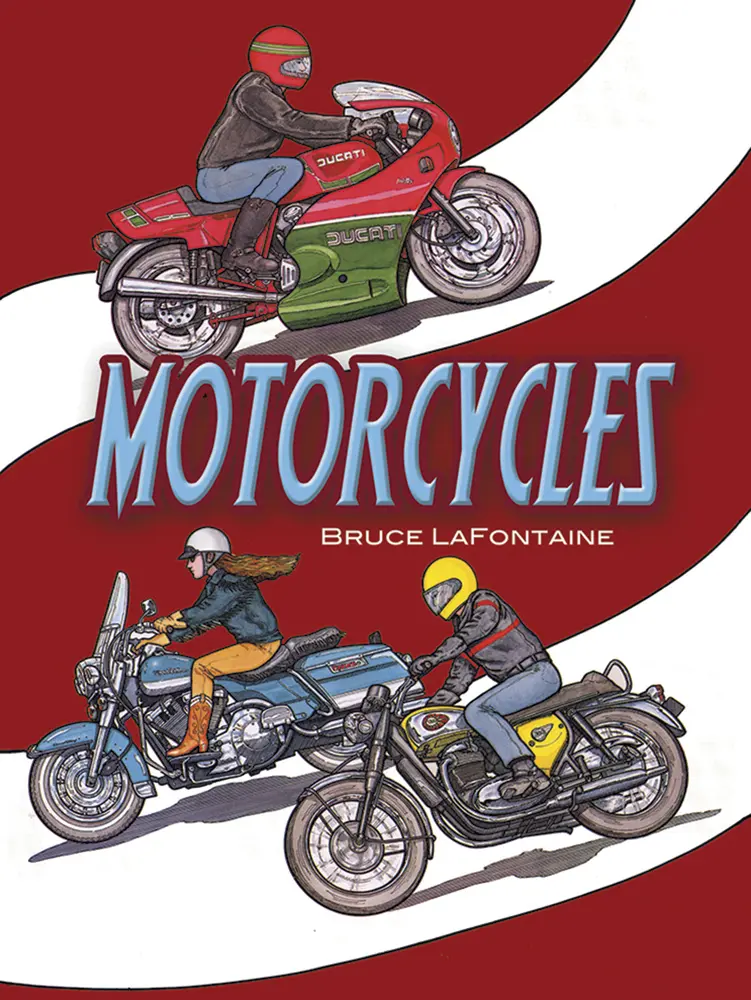 USED Book - Motorcycles Coloring Book by LaFontaine, Bruce (Paperback) - english