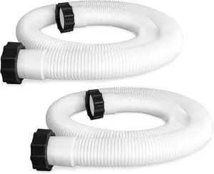 2 Pcs 1 1/2 Inch Diameter 59" Long Replacement Pool Pump Hoses for Above Ground Pools Filter Pump Hose Accessories