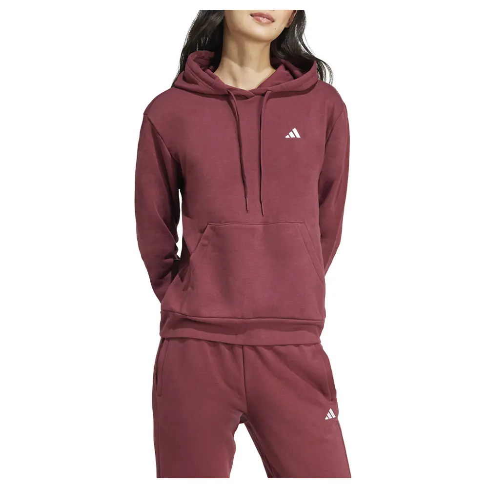 adidas Womens Essentials Small Logo Feel Cozy Hoodie Training Casual Outerwear Casual - Red adidas Womens Essentials Small Logo Feel Cozy Hoodie Training Casual Outerwear Casual - Red