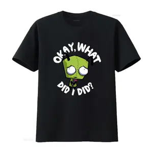 Mighty Fine Invader Zim Gir T Shirt Youth Juniors XL Purple Cartoon Alien Design What Did I Do  vintage Washed graphic