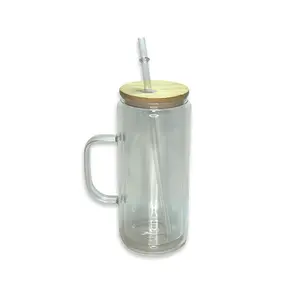 20oz Lava Snowglobe with Bamboo Lid and Straw Clear Drinkware