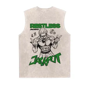 Jujutsu Kaisen 90s Graphic Sleeveless Tank Tops Men Vest Streetwear Outfits Men Vacation Outfits Sleeveless Shirt