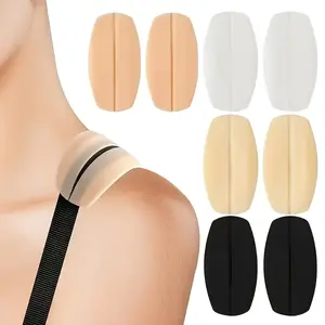 6-Pack Silicone Shoulder Strap Cushions - Non-Slip Bra Strap Holders - Multi-Color, Seamless, Pressure-Relieving Shoulder Pads