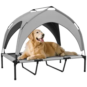Elevated Dog Bed, Outdoor Pet Bed for Camping, Portable Raised Pet Cot with Washable Breathable Mesh, for Indoor Outdoor