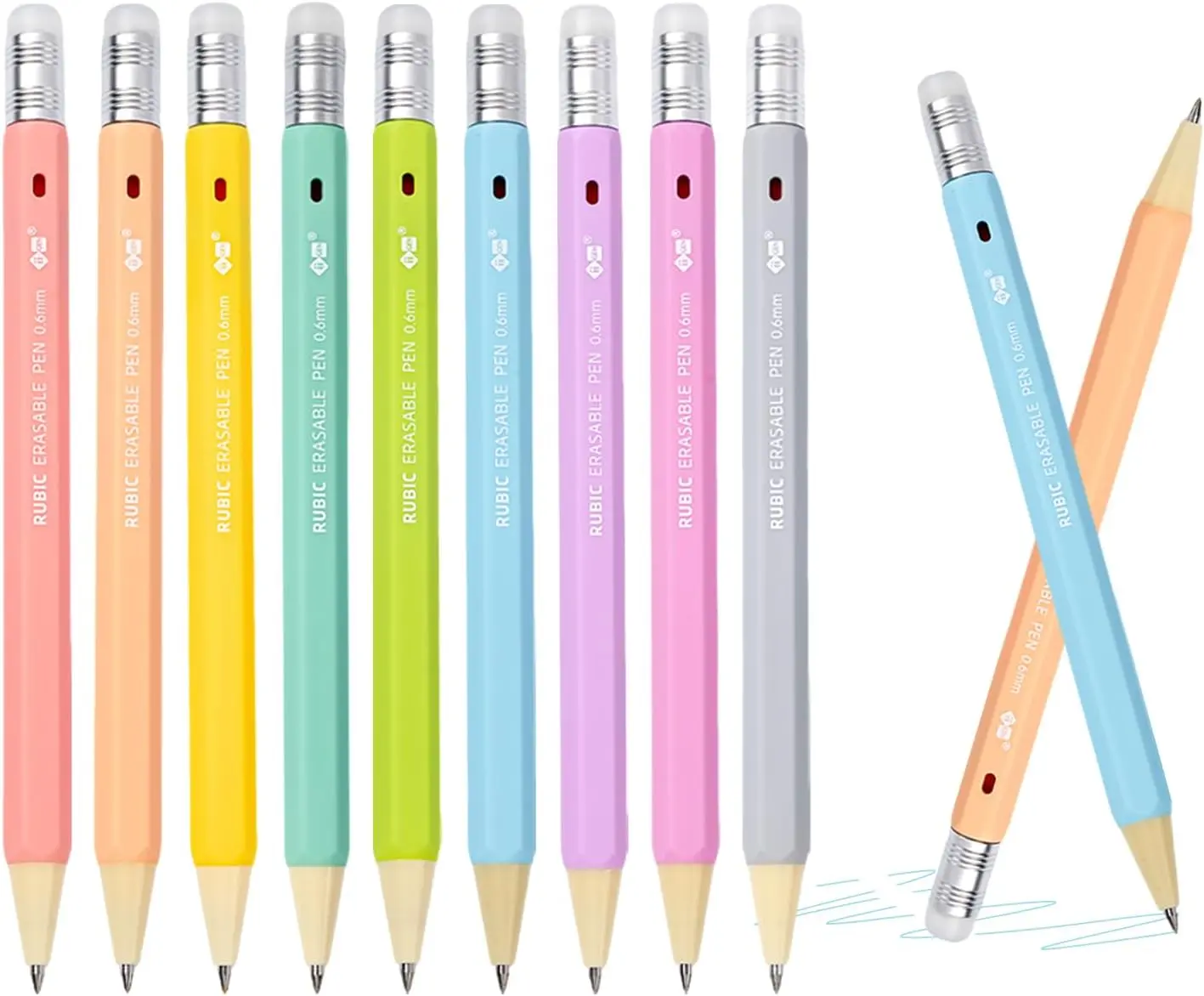 Elevate Your Writing with iiGEN RUBIC 9-Pack Erasable Gel Pens in Pastel Macaron – Perfect for School, Journaling, and Creative Projects!