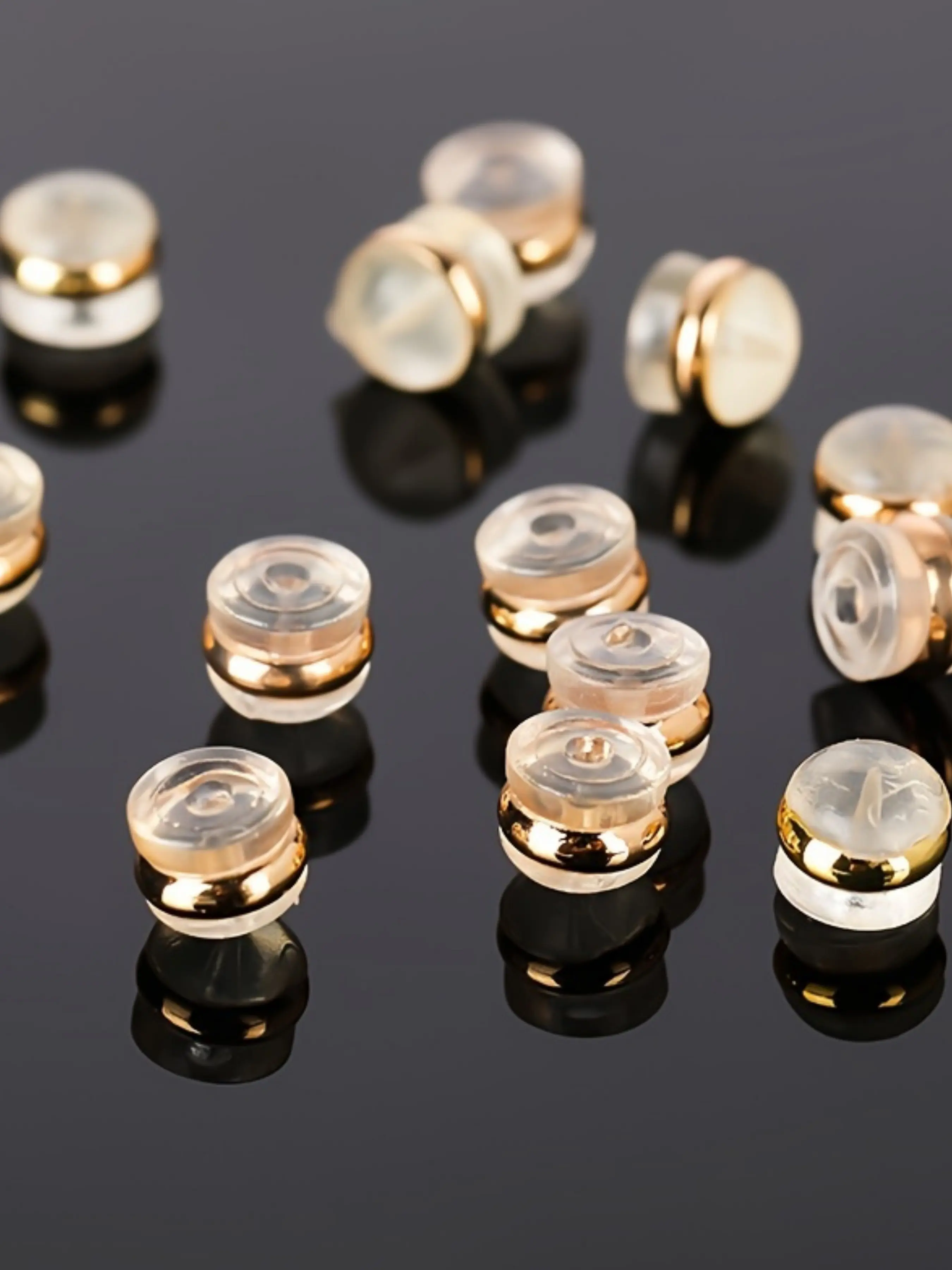 Secure Silicone Earring Backs, 10/20/50pcs Locking Hypoallergenic Stud Earring Backs, for Droopy Ears and Heavy Earrings, Earring Accessories, Fashionable Jewelry Accessories, Earring Backings