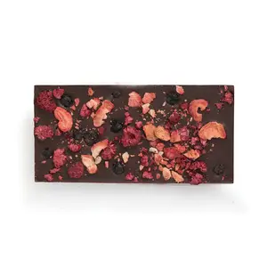 Gourmet Dark Chocolate Bar with Berries | Lulubee Artisanal Chocolates