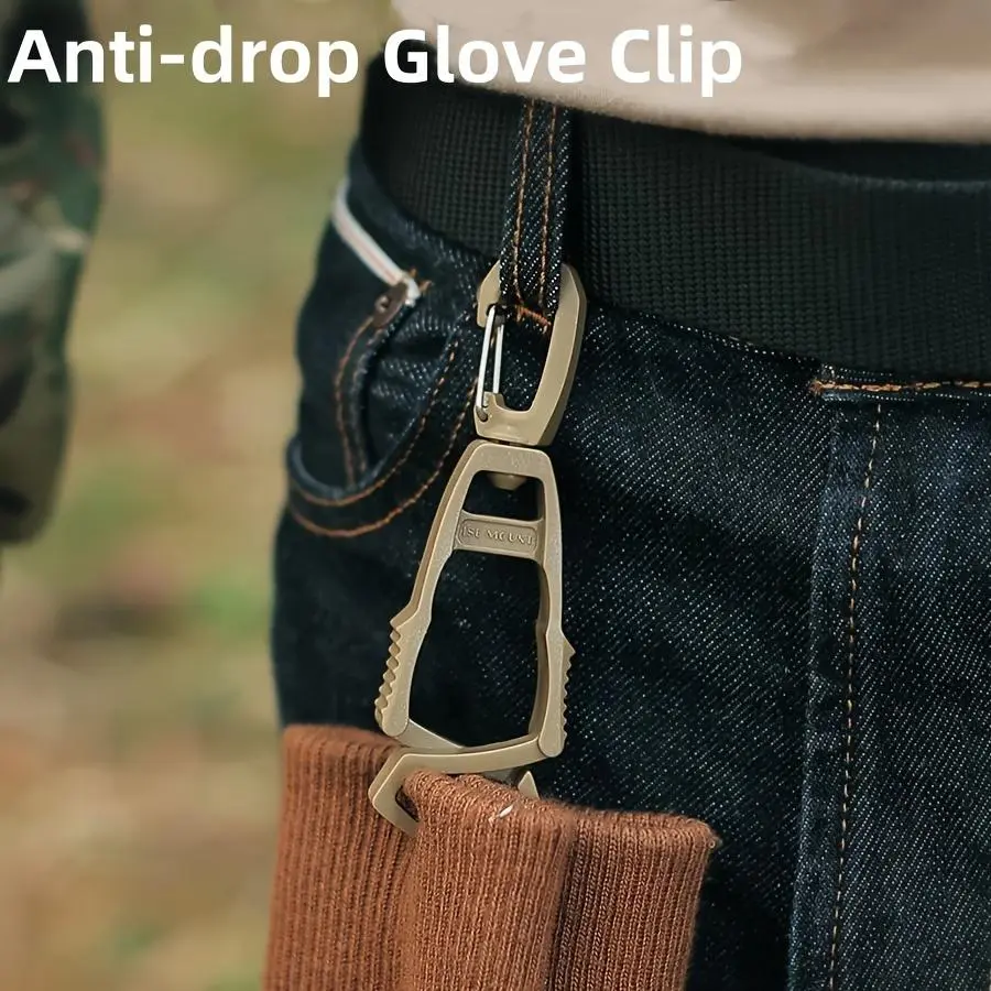 1pc Outdoor Glove Clip, Multi-purpose Plastic Safety Anti-drop Clip, Portable POM Protective Work Gloves Clip, Work Glove Holders