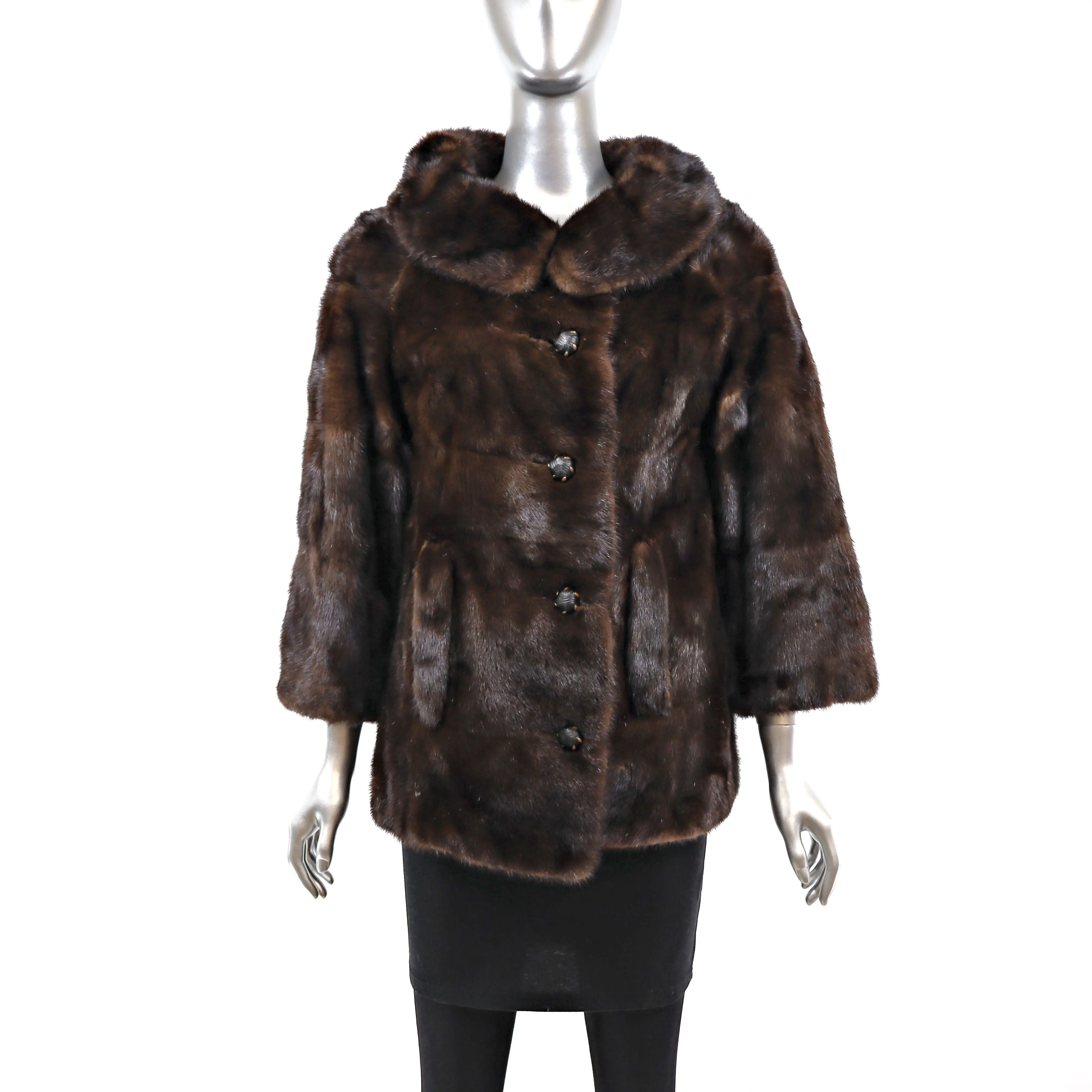 Neiman Marcus Dark Brown Mink Jacket- Size L