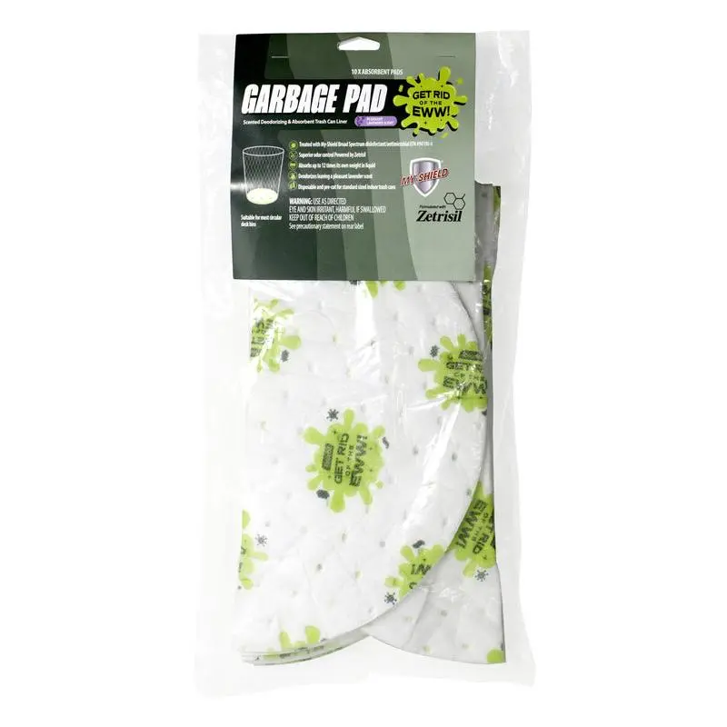 Garbage Pad Outdoor Trash Can Absorbent Liner with Lavender Scent, Disposable Pad for 40, 60, and 90 Gallon Bins, Designed in the USA
