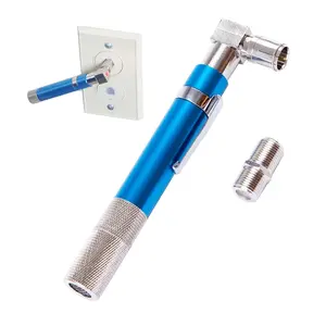 Pocket Toner Continuity Tester Tracer with Light & Buzzer Voltage Toner and Barrel Connector Bundle for Testing Coax Cable RG6 RG59 CATV Wire Tracer