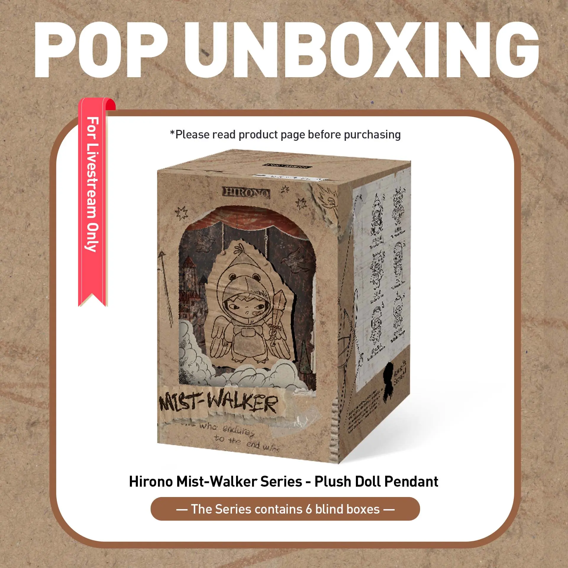 Unboxing-Hirono Mist-Walker Series - Plush Doll Pendant Blind Box, Keychain, Mystery Gift-3.0