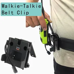 Tactical Radio Belt Holder, Universal Tactical Belt Radio Handle Microphone Holder, MOLLE Quick-Release Walkie Talkie Mount , Outdoor Commute Bike Carry Device，Two-Way Radio Accessories