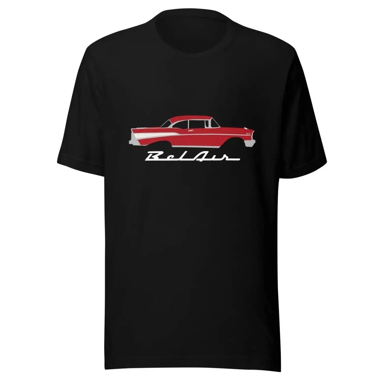 57 Bel Air Shirt 1957 Matador Red Hardtop Antique Classic Car Graphic  Unisex T-Shirt Sweatshirt Hoodie, Car Enthusiast and Fans Gift