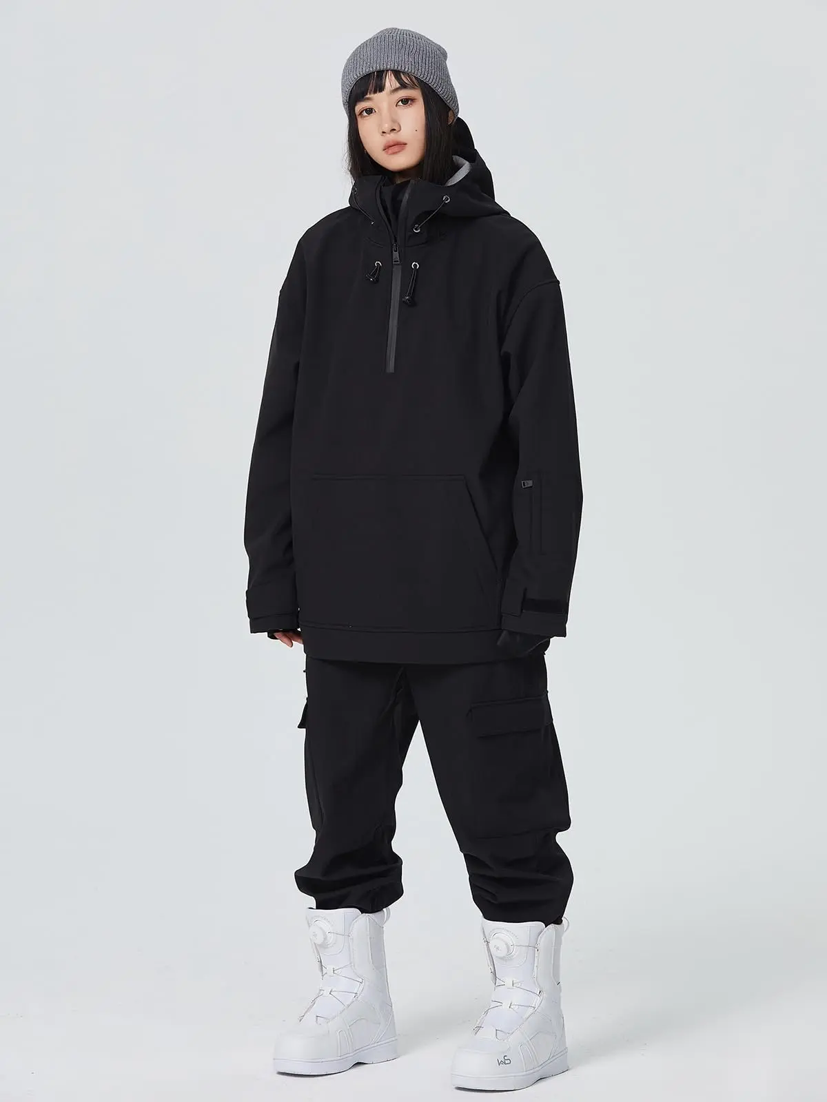 YEEFINE Women's Ski Jacket and Pants Set Snowsuit Baggy Snowboard Jacket Snow Pants Coat Waterproof Windproof Hooded