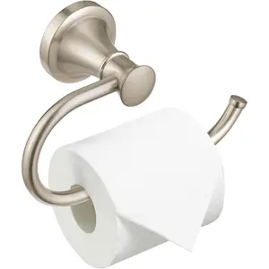 Brushed Nickel Toilet Tissue Paper Holder, Wall Mounted Rustproof Toilet Roll Paper Hanger, Bathroom Accessories