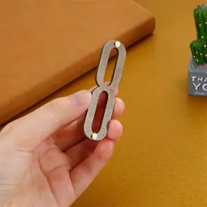 Metal Number Plate with Magnet, 7cm Metal Door Number Plate, Home Mailbox Label, Outdoor Hotel Door Number Plate, Home Decor, Signs