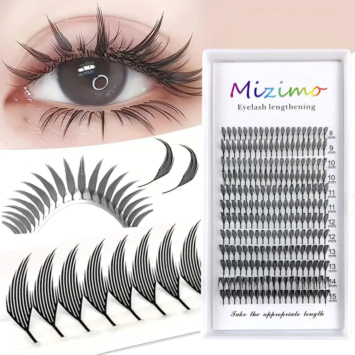240pcs/120pcs/96pcs Fairy Eyelashes Extension, Soft Natural Feather Tip Design, Anime Comic Style, Dramatic Volume Eyelash, Curled DD Curl, 0.07mm Thickness, Diy Eyelash Extensions, Longer Looking Eyelashes