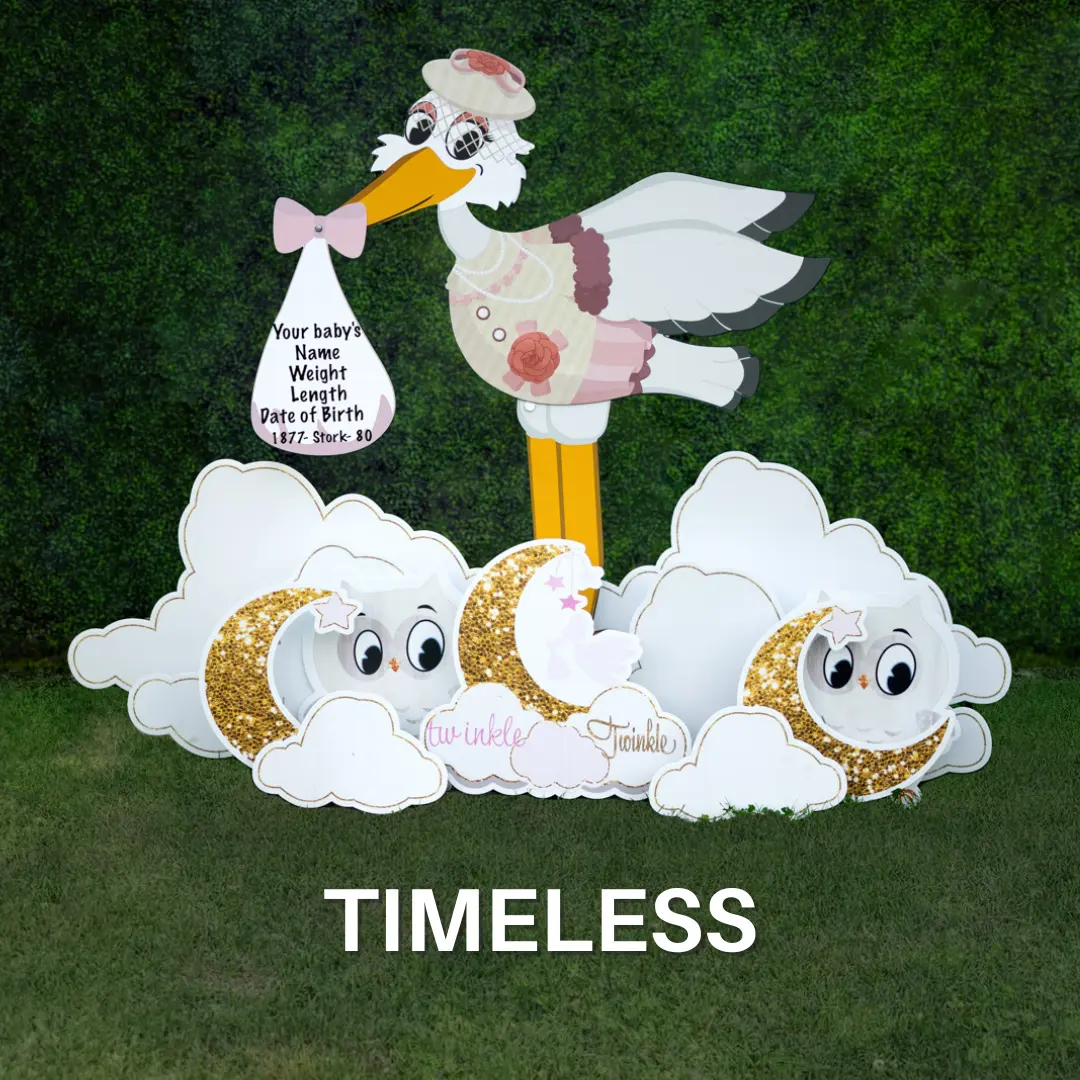 Timeless Baby Stork | Girl