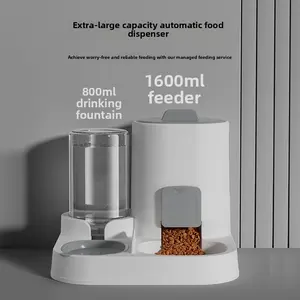 Pet 2-in-1 All-in-One Automatic Cat Feeder & Water Dispenser Dog Bowl & Cat Bowl Combo Drinking Fountain Cat Bowl Pet Supplies