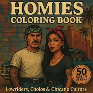 Homies Coloring Book: Chicano Lowriders, Graffiti & Barrio Art for Relaxation: Chicano Colors – A Lowrider, Street Art & Tattoo-Inspired Coloring Experience (Homies Coloring Books)
