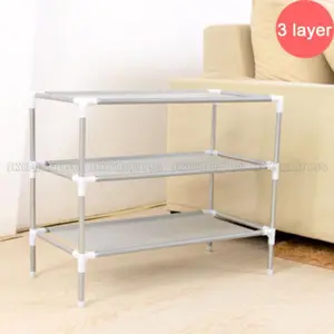 3-Layer Portable Shoe Rack, Multi-Layer Removable Storage Shoe Rack Shelf Corridor Cabinet Organizer Holder, Easy to Install and disassemble, Lightweight, Easy to Carry