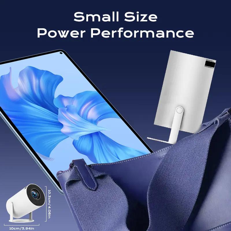 Mini HY300Pro+ Projector Android 14 290ANSI Lumens 8K Decoding Built-in Speaker Allwinner H726 with 5.8G&2.4G WiFi 6 & BT 5.4 720P Full HD for Audio Bluetooth Mini Portable Outdoor Gaming Home Theater