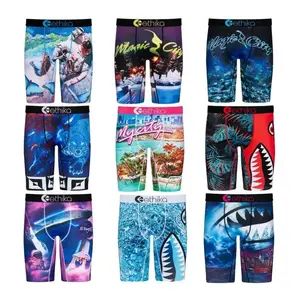 ETHIKA Men's Underwear Boxers Sexy Fashion Print Men Panties Underware Panties Boxer Briefs Shorts Pants Breathable Plus Size