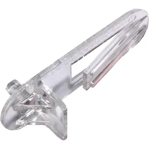 Plastic Locking  Clear 1/2" w/ 5mm Peg #3218 (16 Clips)