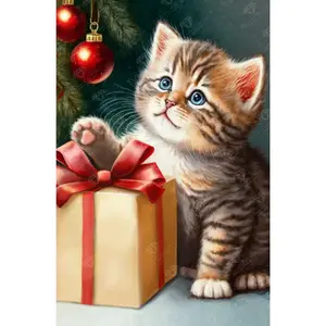 Meowy Christmas Diamond Painting Kit