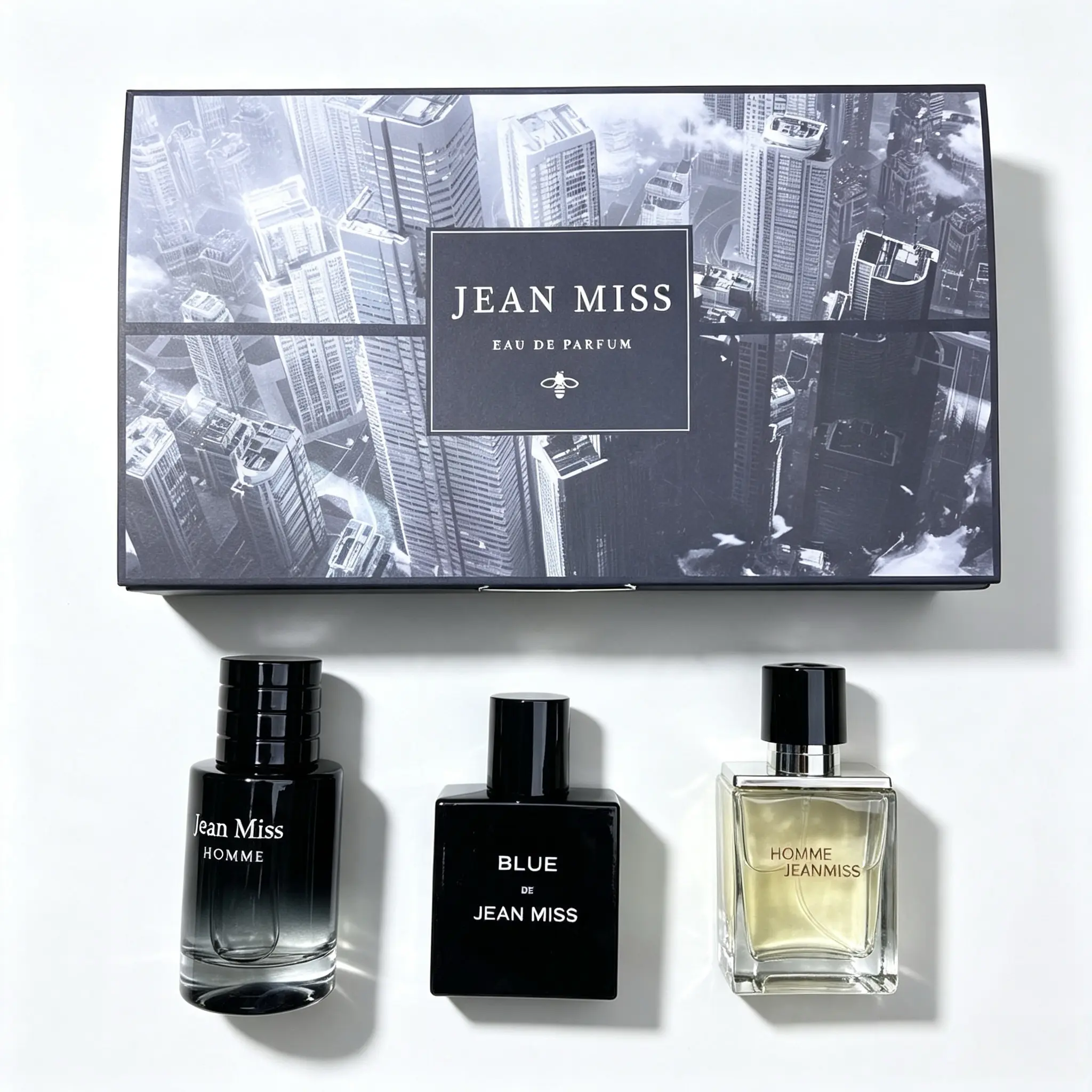 JEAN MISS Men's Cologne Gift Set |3 x 30ml | Eau de Toilette | Long-Lasting Woody VanillaScents I Work, Commutes & Date Nights Ilong lasting perfume I my cologne| Gift for Him
