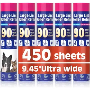 Lint Roller Refills (5 Packs, 450 Sheets) Lint Rollers for , Extra Sticky Refills, Compatible with 9.45-inch lint Rollers requiring a 1.5-inch Inner Diameter